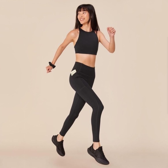 girlfriend collective Pants - GIRLFRIEND COLLECTIVE black high waisted Compressive Pocket leggings S